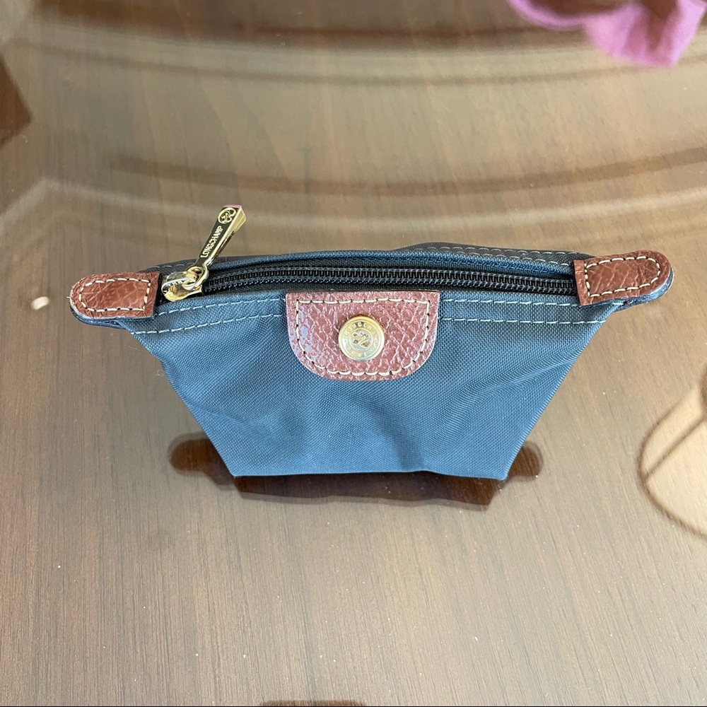 Long champ coin purse gray